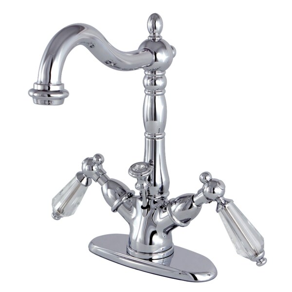 Wilshire 2-Handle Bthrm Faucet W/Brass Pop-Up & Cover Plate Chrome